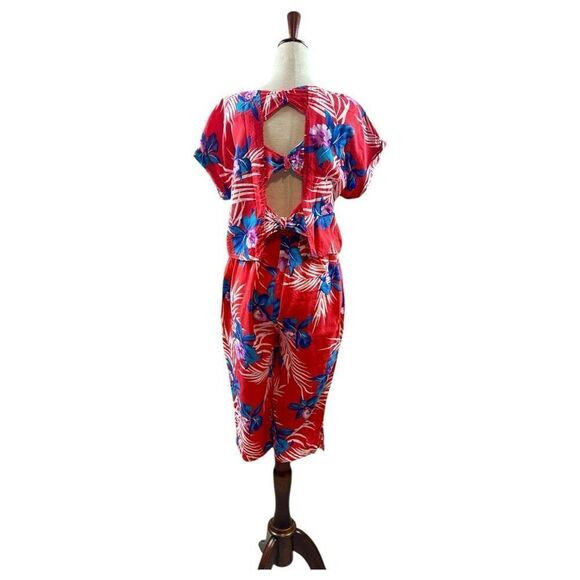 Vintage 80s Cotton Aloha 2 Piece Pant/Crop Top Set by LA Chic California - Picture 6 of 10